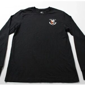 Nike Mens Just Do It Crest Graphic Long Sleeve T-Shirt Black AR5077-010 Large
